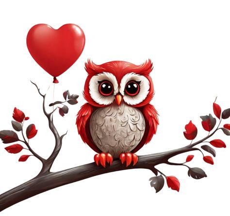 Pin the sweetness! Explore the charm of 'Sweet Love Perch,' featuring a cute Valentine owl perching on a branch with a heart balloon. 🦉❤️🎈 Elevate your Pinterest boards with this adorable scene, perfect for adding a touch of love and whimsy to your Valentine's Day inspiration. 🌟 #ValentineOwl #CuteDecor #HeartBalloon #PinterestLove Owl Canvas Painting, Free Paper Printables, Roses Cake, Owl Valentines, Cartoon Owl, Red Owl, Valentine Images, Owl Cartoon, Owls Drawing