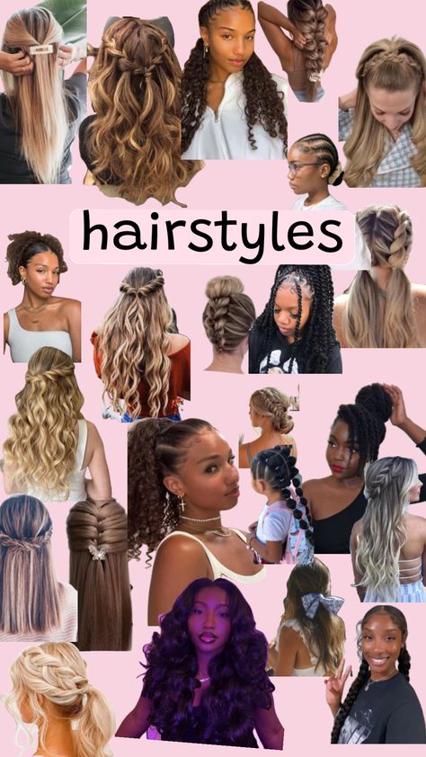 Dance Hair Inspiration, Cute Hairstyles For Dances Homecoming, Preppy Hairstyles For Long Hair, Easy Cute Hair Styles For School, Cute Hairstyles For Dances, 1989 Hairstyles, School Hairstyles Up, Cute Hairstyles With Curled Hair, Cute Hairstyles For A Dance