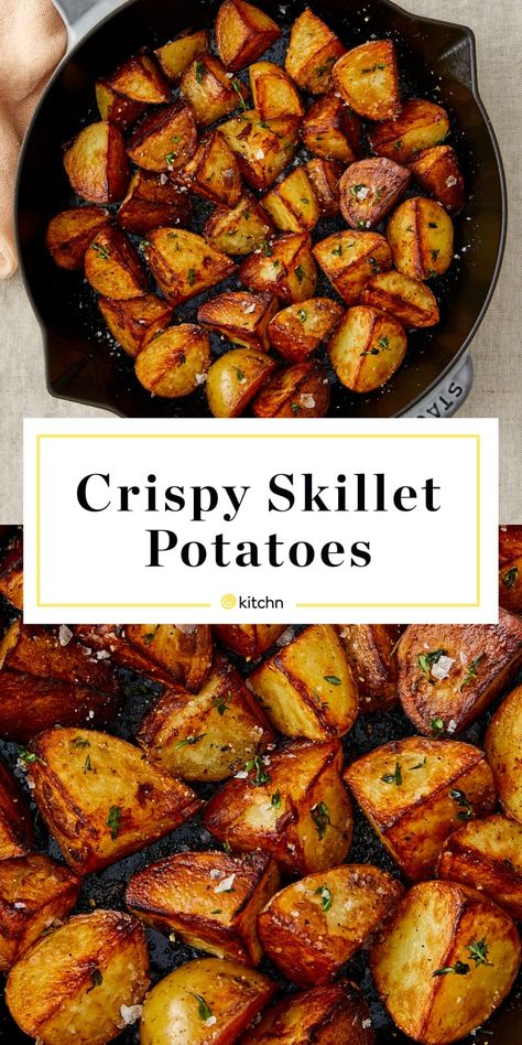 Fingerling Potatoes Recipes, Baby Potato Recipes, Best Roast Potatoes, Pan Fried Potatoes, Fried Potatoes Recipe, Red Potato Recipes, Crispy Roast Potatoes, Skillet Potatoes, Potato Recipes Side Dishes