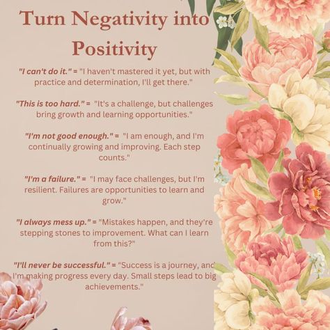 🌺How to Reframe a Negative Thoughts Quick Guide🌺 Struggling with negative thoughts? Here’s a short guide to help you shift into a more positive perspective: 1️⃣ Recognize: Notice when a negative thought pops up. Pause and take a moment to reflect. 2️⃣ Challenge: Ask yourself if the thought is really true. Is there evidence to support it? Look for alternative ways to view the situation. 3️⃣ Replace: Swap the negative thought with a positive or more realistic one. It might be tough at first... Reframe Negative Thoughts, Positive Perspective, Ask Yourself, Quick Guide, Negative Thoughts, Pop Up, In This Moment, Instagram