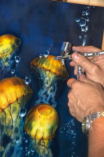 Airbrush Projects, Painting Fish, Airbrush Painting, Dark Sea, Air Brush Painting, Brush Painting, Airbrush Art, Airbrush Makeup, Air Brush