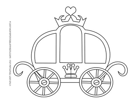 4840×3740: More Printable Treats.com | https://www.moreprintabletreats.com/princess-carriage-template-large/ Cinderella Carriage Drawing, Minnie Mouse Cake Topper, Cinderella Theme, Disney Princess Birthday Party, Princess Carriage, Cinderella Carriage, Princess Tea Party, Princess Diy, Cinderella Party