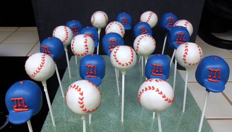 Minnesota Twins ball caps and baseballs by Amanda's Delightful Bites by Amanda's Delightful Bites, via Flickr Cake Pops Baseball, Baseball Theme Cake Pops, How To Make Baseball Cake Pops, Pull Apart Baseball Cupcakes, Dodgers Cake, Baseball Cake Pops, Baseball Theme Birthday Party Amazon.com, Cake Pop Tutorial, Baseball Baby Shower Theme