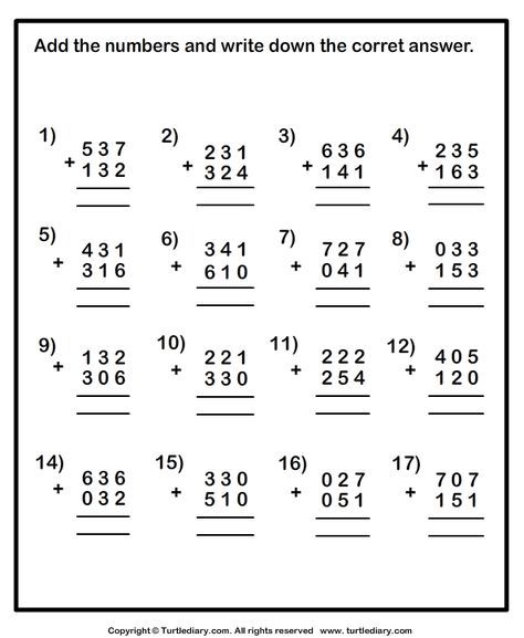 4/15/14 for him.Three-digit addition - with or without regrouping - TurtleDiary.com Adding Without Regrouping Activities, Three Digit Addition Without Regrouping, Addition 3 Digit Numbers Worksheets, Addition Of 3 Digit Numbers, Adding Three Digit Numbers, 3 Digit Addition Without Regrouping, Three Digit Addition And Subtraction, Three Digit Addition, Addition With Regrouping Worksheets