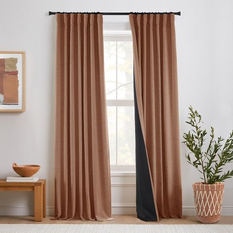 PRICES MAY VARY. 100% Blackout Curtains:Made of linen texture soft fabric with microfiber polyester thermal backed liner,these thick and heavy two layer lined curtains ensure you 100 percent BLACK-OUT for a complete total dark room compared with most 80-95% blackout curtains on the market. Neutral Linen Textured Look:Designed for the trending neutral or modern boho aesthetic interior home decor,the linen texture curtains are not just curtains but decorative elegant drapery adding the natural bea Curtains For Patio Doors, Rust Curtains, Patio Doors Sliding, Fall Curtains, Western Curtains, Curtains For Patio, Linen Basket, Elegant Draperies, Patio Door Curtains