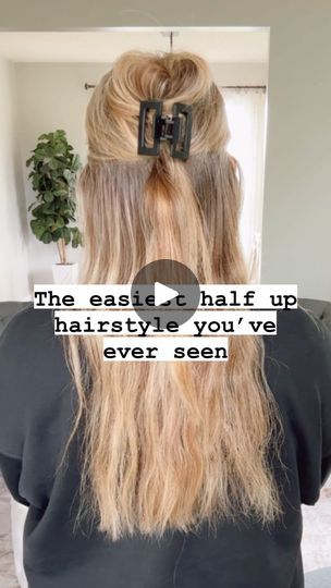 2.5K views · 257 reactions | You’re going to want to save this one for fall! This half up hairstyle is so simple, so stylish and so cute! 💁🏼‍♀️  Be sure you’re following me so you don’t miss out on easy hairstyles and healthy hair tips!   P.S. If you’re having trouble growing out your hair or struggle with damage, dullness or breakage take my 🆓 hair consult in my profile and I’ll send you a custom product and routine recommendations specific to your hair goals and needs! ✨  Hugs + Happy Hair 🥂   #hairtutorial #hairtutorials #hairstyle #hairstyles #halfup #halfuphalfdown #halfuphalfdownhairstyle #fallhair #clawclip #clawcliphairstyle #easyhairstyle #easyhairstyles | Easy Hair Tutorials | Hairstyles | Hair Growth | irinadeikalo · Original audio Growing Out Your Hair, Easy Hair Tutorials, Half Up Hairstyle, Bun Updo, Hair Buns, Hair Tutorials Easy, Healthy Hair Tips, Bun Hairstyles For Long Hair, Happy Hair