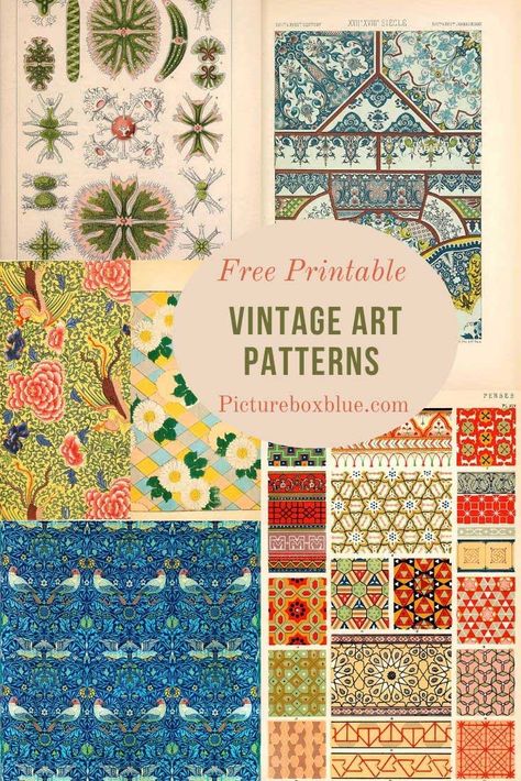 A wonderful collection of vintage printable art, designs, and retro patterns all in the Public Domain and free to use. 100's of designs from across the world to choose from. Retro Printables, Printable Vintage Art, Free Vintage Printables, Japanese Art Prints, Free Printable Art, Vintage Printable, Art Patterns, Free Art Prints, Printable Vintage