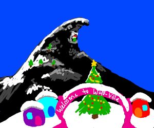 The Grinch's Mountain Draw Grinch, Grinch Art, Grinch Drawing, Grinch Decor, Grinch Party, Snowy Night, Mountain Drawing, Random People, Christmas Projects