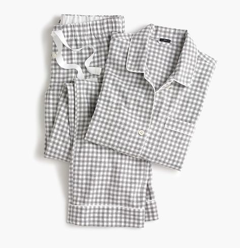 The 8 Most Comfortable Pajamas for Lounging | Whenever the weather outside is frightful, slip into these snug-as-a-bug flannel pajamas with a cozy gingham print.  #cozy #pajamas #realsimple Pajamas For Teens, The Weather Outside Is Frightful, Weather Outside Is Frightful, Vintage Pajamas, J Crew Vintage, Mens Pajama Pants, Comfortable Pajamas, Cozy Pajamas, Flannel Pajama Sets