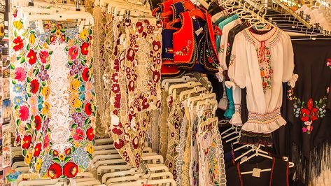 5 Best Authentic Souvenirs from Budapest Hungarian Paprika, Hungarian Embroidery, Eastern Europe Travel, Embroidered Shirts, Souvenir Shop, Embroidery Shop, Handmade Porcelain, Travel Shopping, Travel Souvenirs