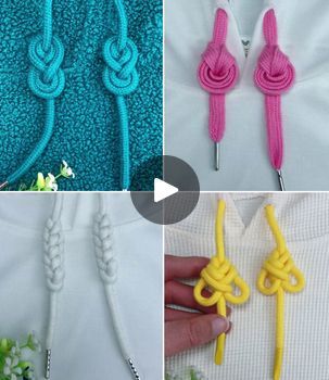 840K views · 10K reactions | Easy Tricks to Tie Hoodie Strings for Beginners | How To Tie Hoodie Strings - Tutorial For Knots :) | By Simple Crafts | Facebook How To Shorten Hoodie Strings, Drawstring Hoodie Knots, Tie Hoodie Strings Tutorial, Sweatshirt Strings Ideas, Tying Strings On Hoodies, Hoodie Cord Knots, Cute Ways To Tie Hoodie Strings, How To Tie Hoodie Strings Step By Step, Tying Hoodie Drawstrings