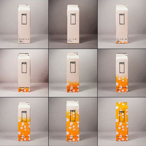 Smart milk carton changes color when closer to expiring. Inventions Sympas, Smart Packaging, Smart Materials, Milk Box, Milk Carton, Food Packaging Design, Creative Packaging Design, Creative Packaging, Thinking Outside The Box