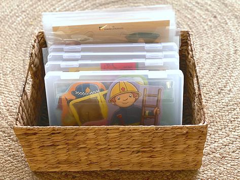 How To Store Wooden Puzzles, Melissa And Doug Puzzle Storage, Puzzle Storage Ideas Organizing, Playroom Puzzle Storage, Diy Puzzle Rack, How To Organize Puzzles, How To Store Puzzles, Wooden Puzzle Storage, Puzzle Storage Kids