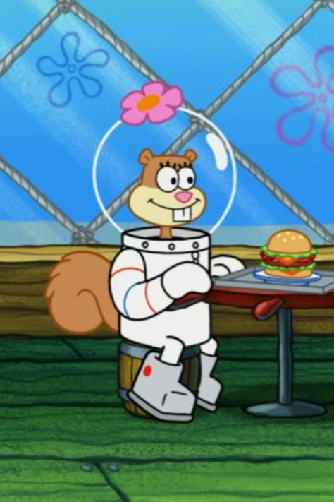 Sandy Cheeks | Animation - SpongeBob SquarePants | Birthday - 11 July 1988 Sandy Spongebob Wallpaper, Sandy Cheeks Aesthetic, Sandy House Spongebob, Sandy Cheeks Wallpaper, Sandy Wallpaper, Sandy From Spongebob, Sandy Cheeks Spongebob, Sandy Spongebob, Spongebob Sandy