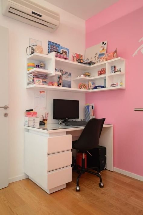 Army Room Decor, Study Table Designs, Study Room Design, Bedroom Decor For Teen Girls, White Desk, Apartment Organization, Study Room Decor, Girl Bedroom Designs, Small Room Design