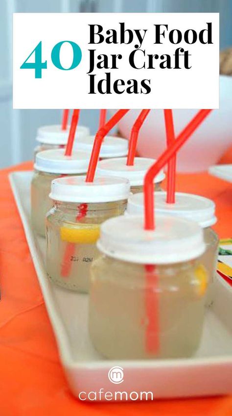 Baby Food Jar Craft Ideas, Repurpose Containers, Christmas Gifts Food, Upcycled Objects, Baby Food Jars Diy, Diy Christmas Gifts Food, Jar Craft Ideas, Baby Jars, Baby Food Jar Crafts