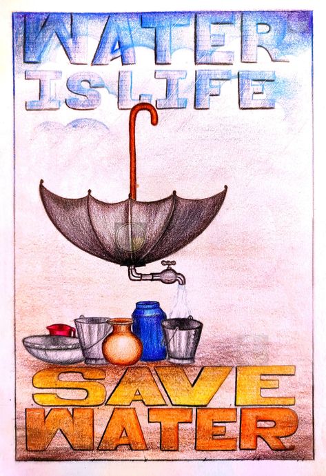 #save_water #savewater #socialissue #water_conversation #waterconservation #nift #nid #uceed #iicd #fddi #fashiondesigning #art #painting #drawing #sketching #colourshading #colouring#color #colour #colour_shading #colour_pencil #creative_image #meaningfull_image #deep_meaning_image #artwork #creative_artwork #shading Save Water Pencil Drawing, Water Conversation Poster, Save Water Poster Aesthetic, Save Earth Painting Easy, Save Water Poster Creative Drawing, Save Water Poster Drawing With Slogan, Save Water Drawing Creative, Water Conservation Poster For Kids, Poster On Save Water Creative