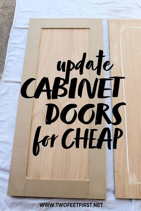 Update Cabinet Doors, Kitchen Cabinets On A Budget, Kitchen Makeover On A Budget, Cabinet Makeover Diy, Shaker Style Cabinet Doors, Update Kitchen, Update Kitchen Cabinets, Diy Cabinet Doors, Cheap Kitchen Cabinets