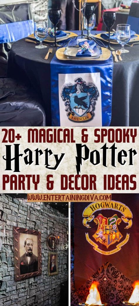 Harry Potter Themed Thanksgiving, Harry Potter Party Decor, Halloween Party Ideas For Adults, Harry Potter Table, Harry Potter Bachelorette Party, Harry Potter Party Ideas, Harry Potter Party Decorations, Party Ideas For Adults, Hogwarts Great Hall