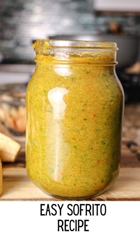 Sofrito Recipe Mexican, Puerto Rican Sauce, Sofrito Chicken Recipes, Sofrito Recipes, Puerto Rican Sofrito Recipe, Sofrito Sauce Recipe, Sofrito Recipe Puerto Rican, Caribbean Meals, Easy Sofrito Recipe