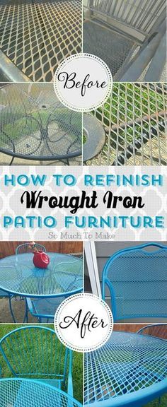 Painted Metal Patio Furniture Ideas, Outdoor Metal Chairs Makeover, Metal Patio Chairs Makeover, Metal Patio Furniture Makeover, Painting Patio Furniture, Patio Furniture Layout, Iron Chairs, Patio Furniture Makeover, Iron Patio Furniture