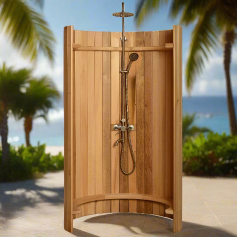 Outdoor shower fixtures