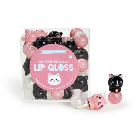 Introducing our Shimmering Cat Lip Gloss - a delightful blend of cuteness and glamour that adds a touch of cuteness to your beauty routine. This adorable cat-shaped container houses a shimmering lip gloss that sparkles like fairy dust on your lips. Unit includes 24 Shimmering cat lip glosses with countertop display Includes 2 colors Bubble Gum and Cotton Candy scented Doe foot applicator Net Wt. 0.15 oz./4.5g Voluspa Candles, Tyler Candle Company, Small Girly Tattoos, Sweet Grace, Tyler Candles, Countertop Display, Container Houses, Peppermint Cookies, Kids Makeup