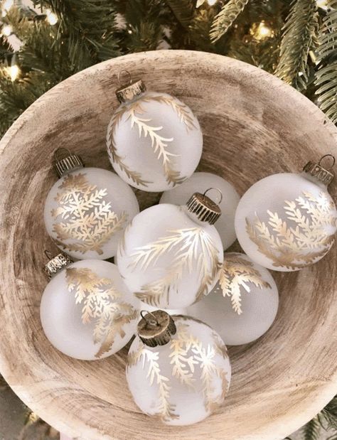 COUNTRY GIRL HOME Tall White Candles, Country Girl Home, Frosted Gingerbread, Decor Balls, Hand Painted Christmas Ornaments, Deco Table Noel, Painted Christmas Ornaments, Christmas Inspo, Christmas Trends