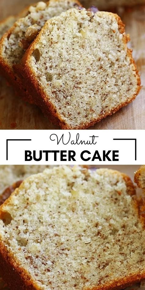 Walnut butter cake with ground walnut in rich and buttery cake. If you love walnut, you'll love this amazing walnut butter cake recipe. So delicious! Walnut Butter, Oven Recipe, Loaf Cakes, Sponge Cakes, Rasa Malaysia, Walnut Recipes, Butter Cake Recipe, Basic Cake, Walnut Cake