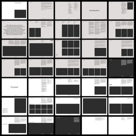 Indesign Layout Presentation, Portfolio Layout Indesign, Folio Layout Design, Portfolio Grid Layout, Presentation Grid Layout, Indesign Layout Architecture, Design Folio Layout, Portfolio Ppt Design, Black And White Portfolio Design