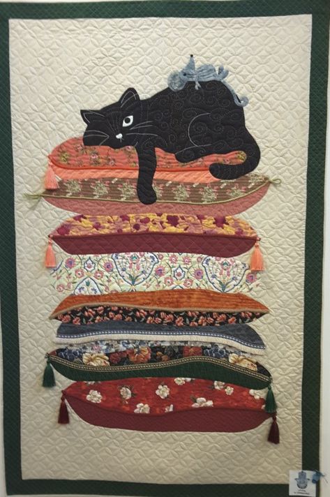 Cat Quilts Ideas, Applique Cat, Cat Quilt Block, Cat Quilts, Cat Quilt Patterns, Cat Applique, Baby Quilt Patterns, Animal Quilts, Cat Quilt