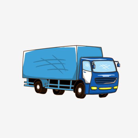 hand painted,illustration,transportation,truck,cartoon,blue Trailer Logo, Truck Cartoon, Logo Design Coffee, 2000 Cartoons, Truck Icon, Container Truck, Transport Truck, A Darker Shade Of Magic, Painted Illustration