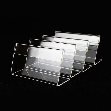 PRICES MAY VARY. Package:10pcs L Shaped Clear Acrylic Mini Sign Display Holder Price Card Tag Label Stand Material:acrylic Size:approx 7.5cm X 5cm Color:clear as the picture show Made of premium acrylic material,clear,durable and sturdy,reusable and can serve for a long time.There is a plastic outer layer protection,please remove it before using. Multi-used and can be used for information display,sign holder,poster advertising,price tags,pole,clips and so on. Business Card Stands, Tool Display, Business Card Organizer, Name Card Holder, Acrylic Display Stands, Desk Sign, Acrylic Shapes, School Supply Labels, Easels