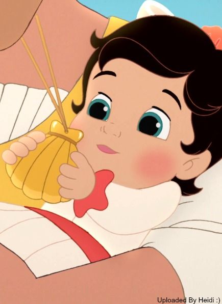 Baby Melody receiving her locket for the first time :) Little Mermaid, A Fan, The Little Mermaid, Ariel, Locket, First Time, Mermaid, Designer Clothes, Fan