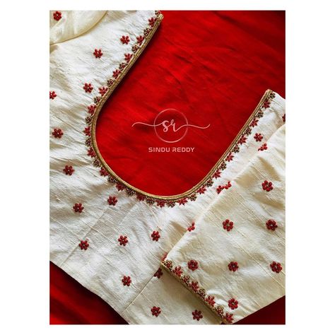 Single Line Work Blouse Designs, Hand Embroidery Thread Work, Cutdana Work Embroidery Blouse, Thread Embroidery Blouse Designs, Embroidery Blouse Designs Thread, Thread Work Embroidery Blouse, Thread Embroidered Blouse Designs, Simple Thread Embroidery Blouse Designs, Thread Work Blouse Designs Embroidery