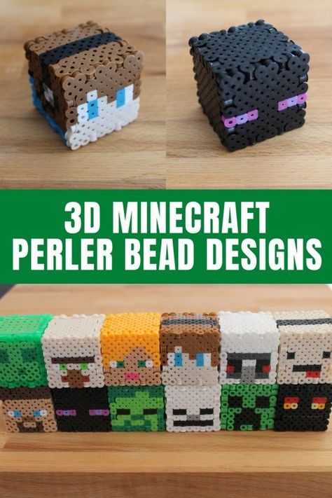 Minecraft Perler Bead Patterns, 3d Perler Bead Patterns, Bead Jewelry Ideas, Afternoon Activities, Minecraft Beads, Minecraft Pattern, Perler Bead Designs, 3d Pokemon, Art Motivation