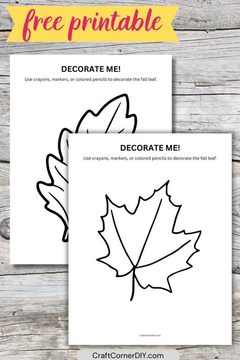 Fall leaf craft for kids. Fall Leaf Craft Kindergarten, Fall Leaf Printable, Thankful Leaves Printable, Leaf Shapes Template, Fall Leaf Template Free Printable, Leaf Outline Template, Fall Leaves Template Free Printable, Leaf Crafts For Kids, Leaves Template Free Printable