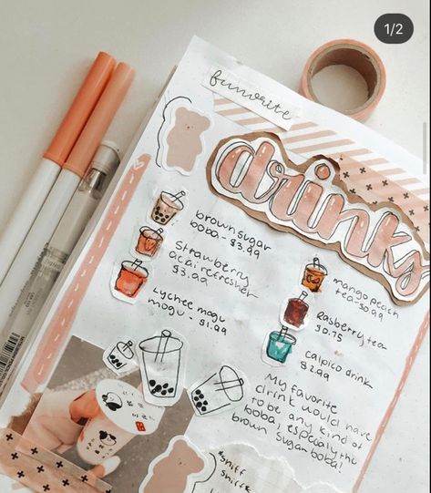 my favorite drinks! (I LOVE BROWN SUGAR BOBA HEHE) stickers used: @jellyfisheco i used her ADORABLE gummy bear stickers i love them so much! check them out using my 10 percent off code: JNSY10 i also used a sticker from sheet my amazing friend gave me @diary.journaling 🥺 #stickers #stickerssheet #jellyfisheco #sticker #favoritedrink #drinks #boba #bobatea #journal #journaling #journalingyourway #journalingcommunity #tombowdualbrushpens #tombow #brushpen #brushpens #crayola #supertips Diary Journaling, Boba Sticker, Brown Sugar Boba, 10 Percent Off, Crayola Supertips, Journaling Stickers, Tombow Dual Brush, Journal Spreads, Dot Journals