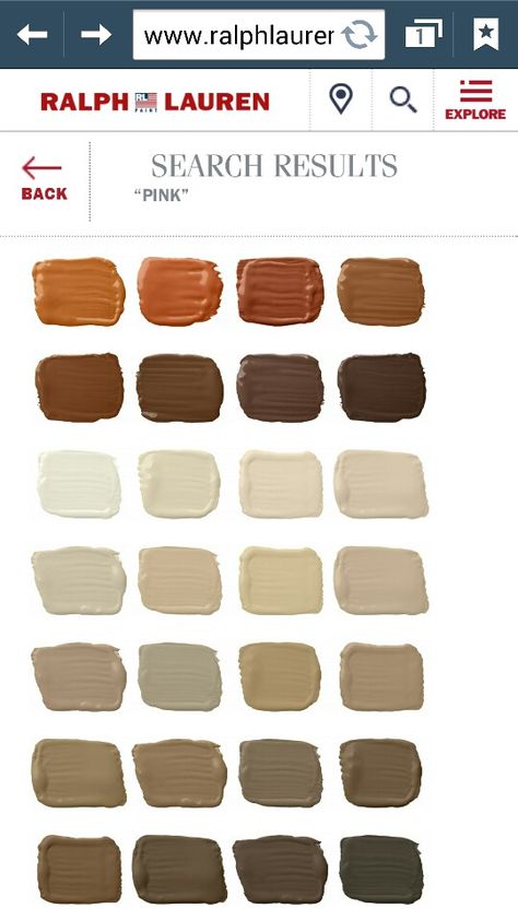 Ralph Lauren paint colors/Rusts, Neutrals & Browns Sanctuary Paint Color, Brown Paint Palette, Ralph Lauren Suede Paint, Ralph Lauren Paint Colors, Ralph Lauren Paint, Ranch House Remodel, Neutral Paint Colors, Neutral Paint, Brown Paint