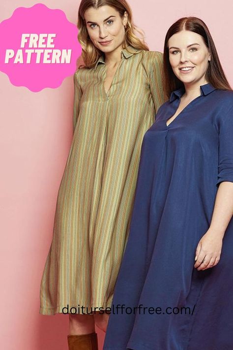 Pdf Dress Pattern Women, Free Pdf Dress Patterns For Women, Pants Free Sewing Pattern, Night Dress Pattern, Pattern Free Sewing, Tiered Dress Pattern, Linen Sewing, Modern Dress Patterns, Dress Pattern Free