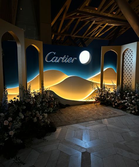 Cartier Ramadan Suhoor ✨🌙 ✉️ DM for queries | abeer.arts@outlook.com Artsbyabeer.com Kuwait Artist | Calligrapher | Engraver | Illustrator | Live Events | Brand Activations #kuwait #events #liveeventartist #kuwaitartist #kuwaitcalligrapher #kuwaitengraver #dubaiartist #kuwaitillustrator #cartier #brandactivations #marketing Event Art Installation, Tech Exhibition, Ramadan Suhoor, Event Entrance Design, Exhibit Design Inspiration, Influencer Event, Cartier Event, Creative Booths, Gala Decorations