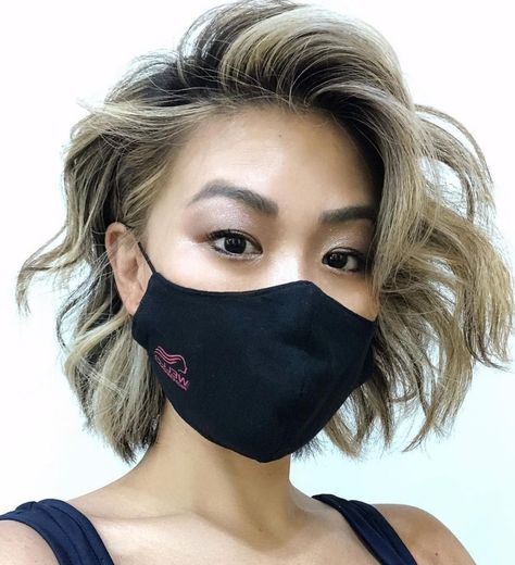 Asian Bob with Tousled Curls Asian Hair 2023, Short Asian Hairstyles For Women, Asian Hairstyles Women, Asian Bob Haircut, Asian Bob, Shorter Hairstyles, Tousled Curls, Asian Hairstyles, Hair Asian