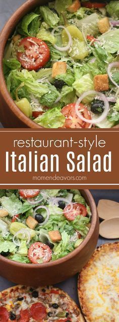 Italian Salad Recipes, Pizza Fatta In Casa, Salad Easy, Italian Recipes Traditional, Diner Recept, Italian Recipes Easy, Salad Pasta, Italian Salad, Italian Dinner