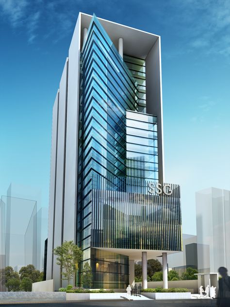 Set your sights high: This iconic structure by SSG - Super Star Group is nothing short of exceptional. The latest business center is coming soon to Tejgaon, Dhaka.⚡✨ Corporate Building Exterior, Business Building Exterior, Commercial Design Exterior, Round Building, Commercial And Office Architecture, Simple Building, Building Aesthetic, Architecture Elevation, Facade Architecture Design