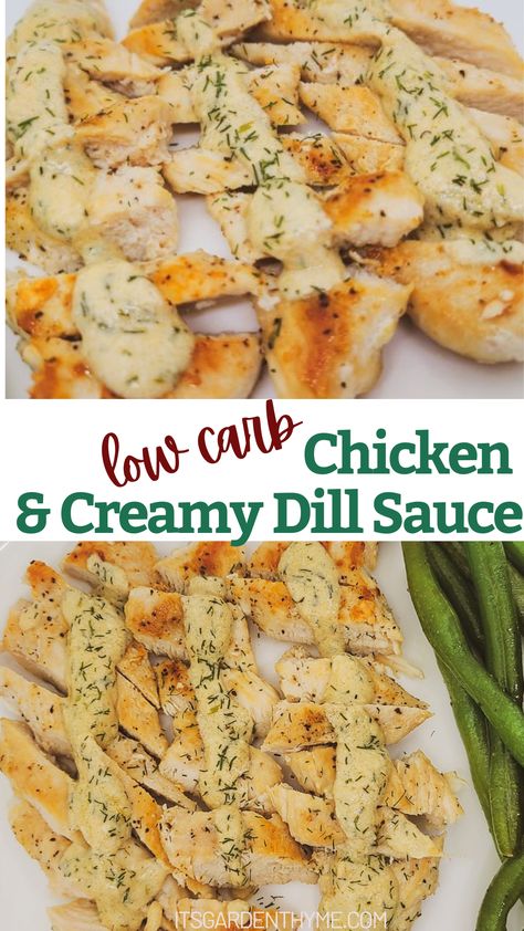 Creamy Dill Chicken Hello Fresh, Baked Dill Chicken Recipes, Creamy Dill Sauce For Chicken, Chicken With Dill Sauce, Meals With Dill, Quick And Easy Dinner Recipes Low Carb Weeknight Meals, Dill Dinner Recipes, Chicken Dill Recipes, Low Calorie Sauces For Chicken