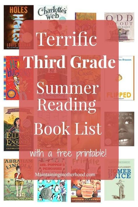 Third Grade Homeschool, Third Grade Books, Summer Reading Activities, Summer Book List, 3rd Grade Books, Summer Reading Challenge, Third Grade Writing, Ella Enchanted, Kids Summer Reading