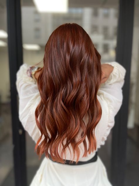 Head Spa, Brunette Hair With Highlights, Ginger Hair Color, Copper Hair Color, Hair Color Auburn, Hair Up Styles, Dope Hairstyles, Hair Color And Cut, Hair Design