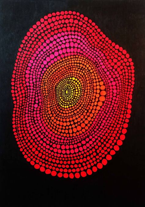 Original Art Marker/Ink Drawing, measuring: 17.7W x 23.8H x 0.1D cm, by: Marilyn Lowe (Canada). Styles: Abstract. Subject: Geometric. Keywords: Neon, Geometric, Vortex, Modern, Circles, Pattern, Color, Black, Drawing, Abstract, Ink. This Marker/Ink Drawing is one of a kind and once sold will no longer be available to purchase. Buy art at Saatchi Art. Dot Painting Abstract, Acrylic Abstracts, Spirograph Art, Aboriginal Art Dot Painting, How To Recycle, Geometric Drawing, Circle Art, Dot Art, Arte Pop