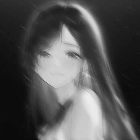 Black And White, Hair, Anime, White, Black