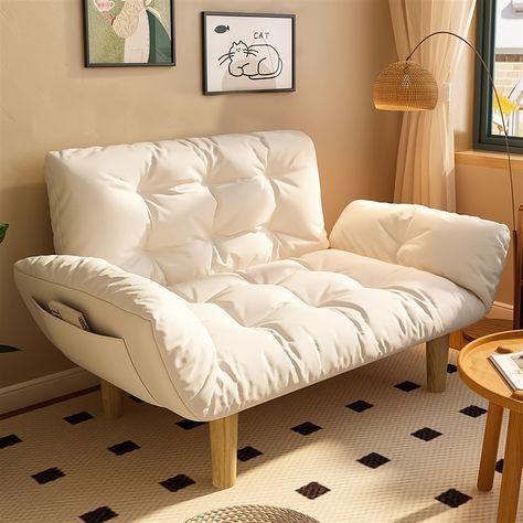 Faster shipping. Better service Small Double Sofa Bed, Luxury Single Sofa, Chambre Inspo, Cotton Sofa, Sofas For Small Spaces, Sofa Cotton, Small Apartment Living Room, Lazy Sofa, Inspire Me Home Decor